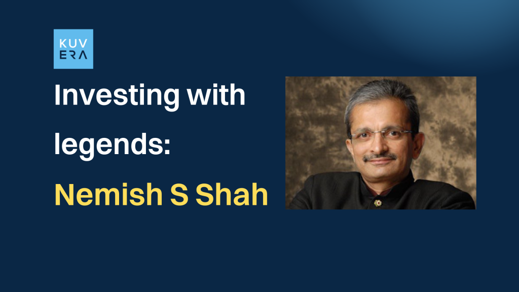 Nemish S Shah investing principles