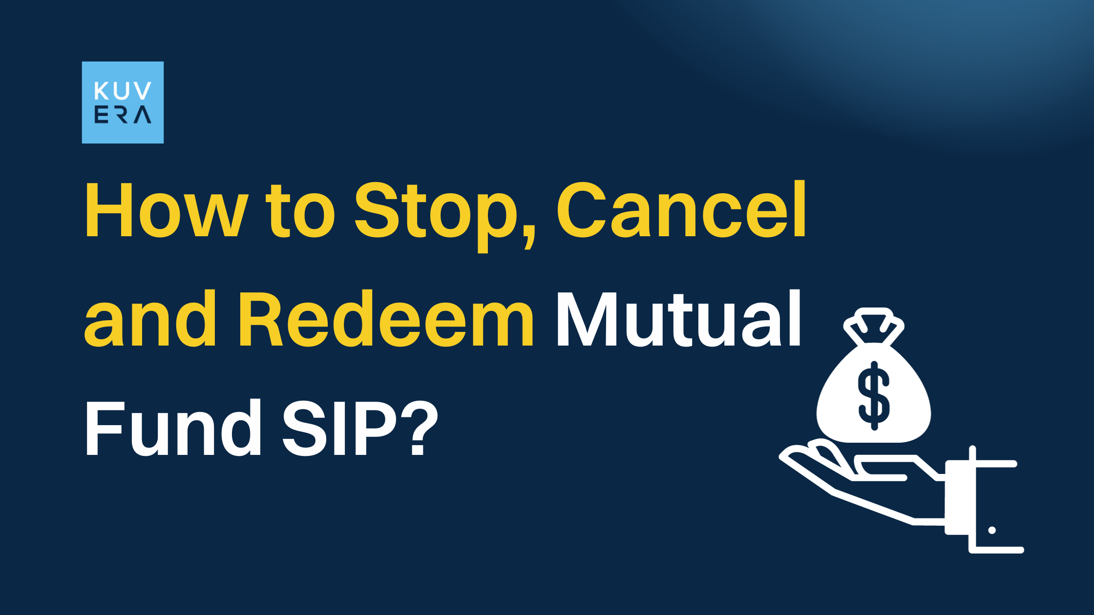 How to Cancel Mutual Fund SIP? - Kuvera